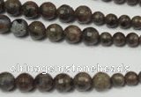 CRO734 15.5 inches 6mm – 14mm faceted round grey labradorite beads