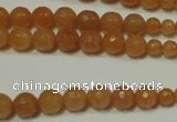 CRO740 15.5 inches 6mm – 14mm faceted round red aventurine beads