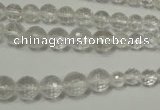 CRO741 15.5 inches 6mm – 14mm faceted round white crystal beads