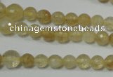 CRO747 15.5 inches 6mm – 14mm faceted round watermelon yellow beads