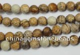 CRO761 15.5 inches 6mm faceted round picture jasper beads wholesale