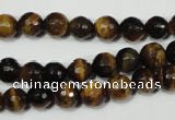 CRO782 15.5 inches 8mm faceted round yellow tiger eye beads wholesale