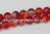 CRO80 15.5 inches 8mm round red agate gemstone beads wholesale