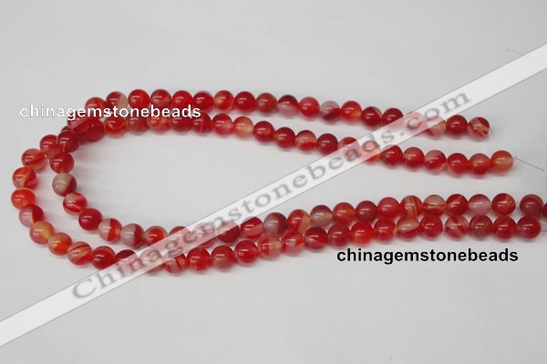 CRO80 15.5 inches 8mm round red agate gemstone beads wholesale