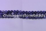 CRO800 15.5 inches 4mm round matte sodalite gemstone beads