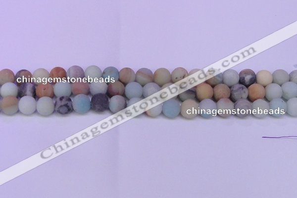 CRO815 15.5 inches 14mm round matte amazonite beads