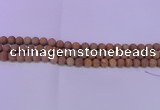 CRO830 15.5 inches 4mm round matte grain stone beads