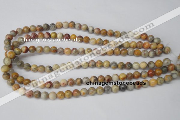 CRO84 15.5 inches 8mm round crazy lace agate beads wholesale