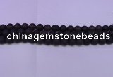 CRO845 15.5 inches 14mm round matte smoky quartz beads