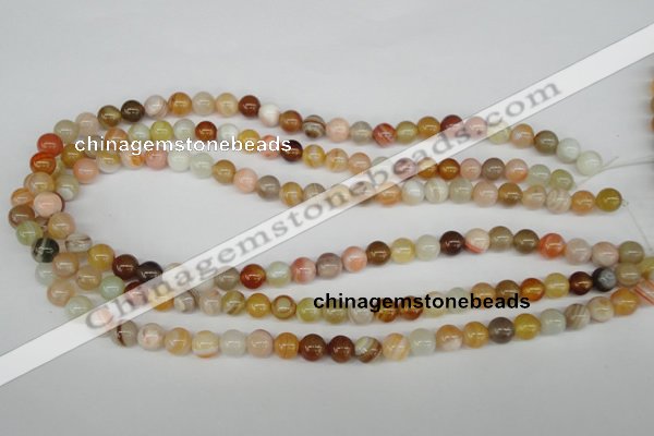 CRO86 15.5 inches 8mm round agate gemstone beads wholesale