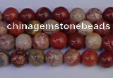 CRO870 15.5 inches 4mm round red porcelain beads wholesale