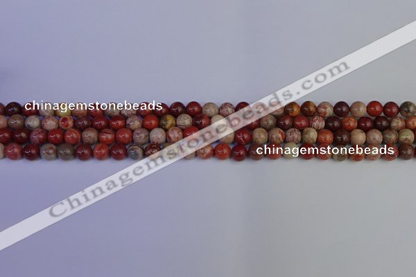 CRO870 15.5 inches 4mm round red porcelain beads wholesale