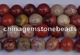 CRO871 15.5 inches 6mm round red porcelain beads wholesale