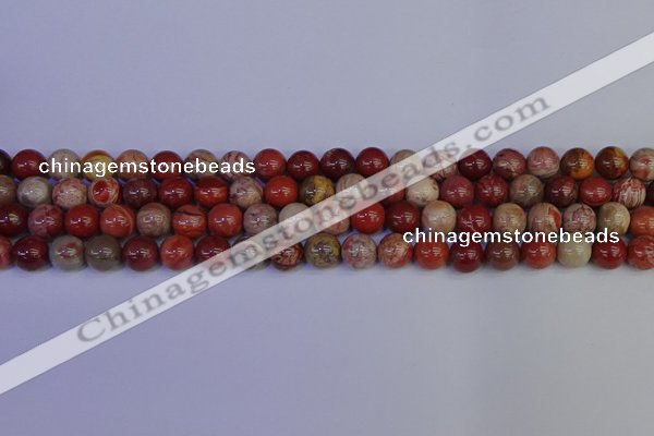 CRO872 15.5 inches 8mm round red porcelain beads wholesale