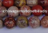 CRO874 15.5 inches 12mm round red porcelain beads wholesale