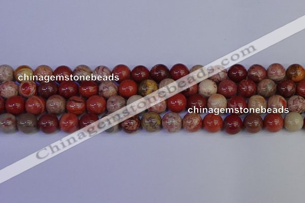 CRO874 15.5 inches 12mm round red porcelain beads wholesale