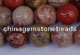 CRO875 15.5 inches 14mm round red porcelain beads wholesale