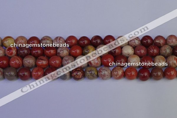 CRO875 15.5 inches 14mm round red porcelain beads wholesale