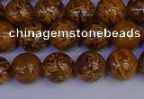 CRO882 15.5 inches 8mm round elephant blood stone beads