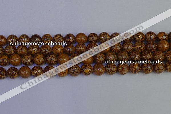 CRO884 15.5 inches 12mm round elephant blood stone beads