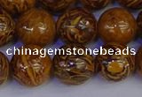 CRO885 15.5 inches 14mm round elephant blood stone beads