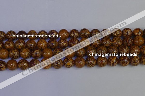 CRO885 15.5 inches 14mm round elephant blood stone beads