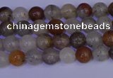 CRO890 15.5 inches 4mm round mixed lodalite quartz beads wholesale