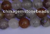 CRO892 15.5 inches 8mm round mixed lodalite quartz beads wholesale