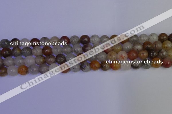 CRO893 15.5 inches 10mm round mixed lodalite quartz beads wholesale