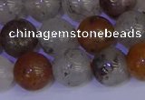 CRO895 15.5 inches 14mm round mixed lodalite quartz beads wholesale