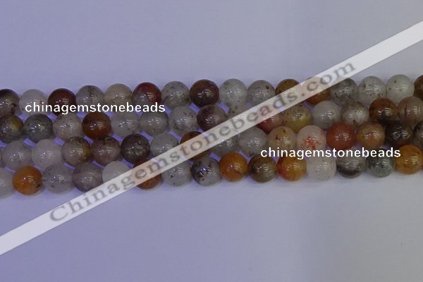 CRO895 15.5 inches 14mm round mixed lodalite quartz beads wholesale