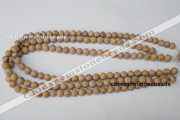 CRO91 15.5 inches 8mm round Chinese wood jasper beads wholesale