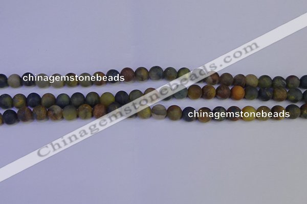 CRO911 15.5 inches 6mm round matte golden pietersite beads