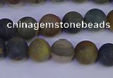 CRO912 15.5 inches 8mm round matte golden pietersite beads