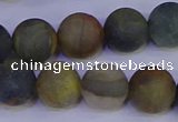 CRO914 15.5 inches 12mm round matte golden pietersite beads