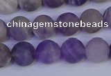 CRO923 15.5 inches 10mm round matte dogtooth amethyst beads