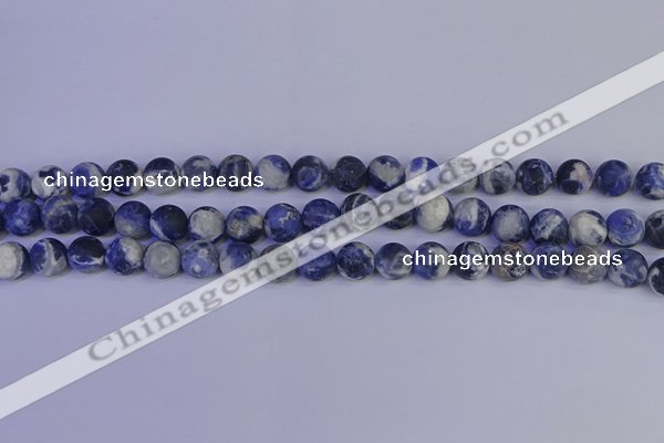 CRO952 15.5 inches 8mm round matte sodalite beads wholesale