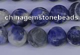 CRO953 15.5 inches 10mm round matte sodalite beads wholesale