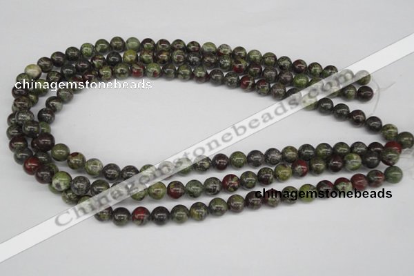 CRO97 15.5 inches 8mm round dragon blood jasper beads wholesale