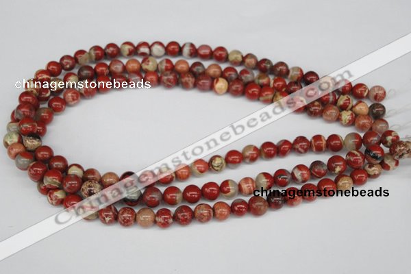 CRO99 15.5 inches 8mm round red jasper beads wholesale