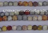 CRO990 15.5 inches 4mm round matte sky eye stone beads wholesale