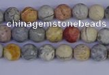 CRO991 15.5 inches 6mm round matte sky eye stone beads wholesale