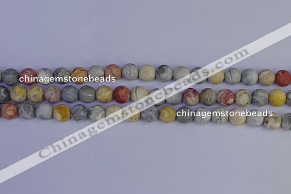 CRO993 15.5 inches 10mm round matte sky eye stone beads wholesale