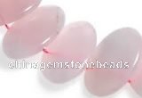 CRQ03 16 inches 20*38mm oval rose quartz beads Wholesale