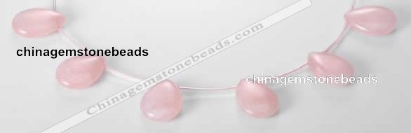 CRQ04 18*25mm flat teardrop A grade natural rose quartz beads