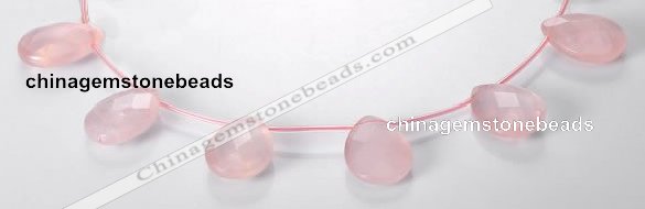 CRQ06 19*25mm faceted teardrop A grade natural rose quartz beads