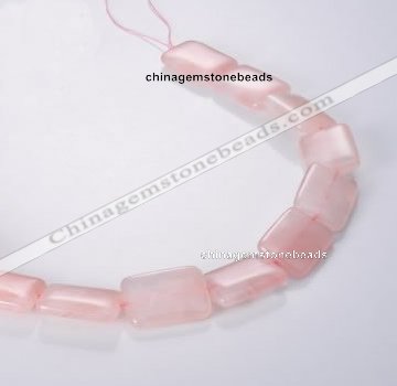 CRQ09 A grade 18*25mm rectangle natural rose quartz beads