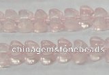 CRQ105 15.5 inches 7*11mm double heart natural rose quartz beads