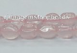 CRQ106 15.5 inches 9*12mm nugget natural rose quartz beads wholesale