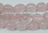 CRQ112 15.5 inches 10*13mm nugget natural rose quartz beads